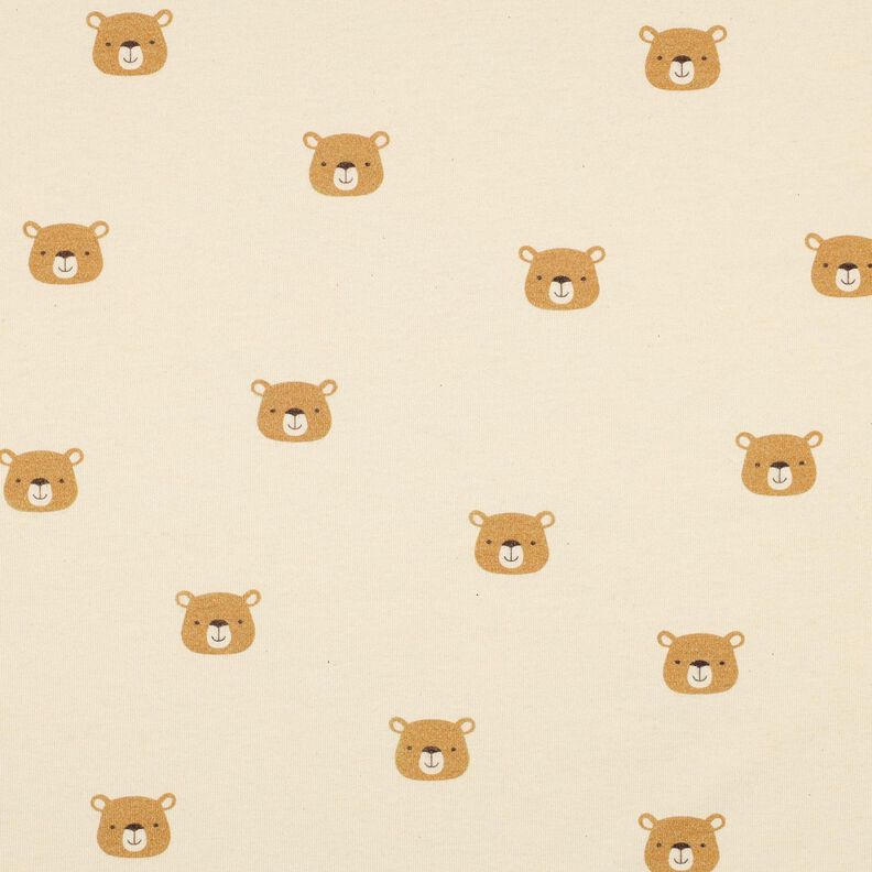 GOTS Cotton Jersey Bears | Poppy Fabrics – offwhite/light brown,  image number 1