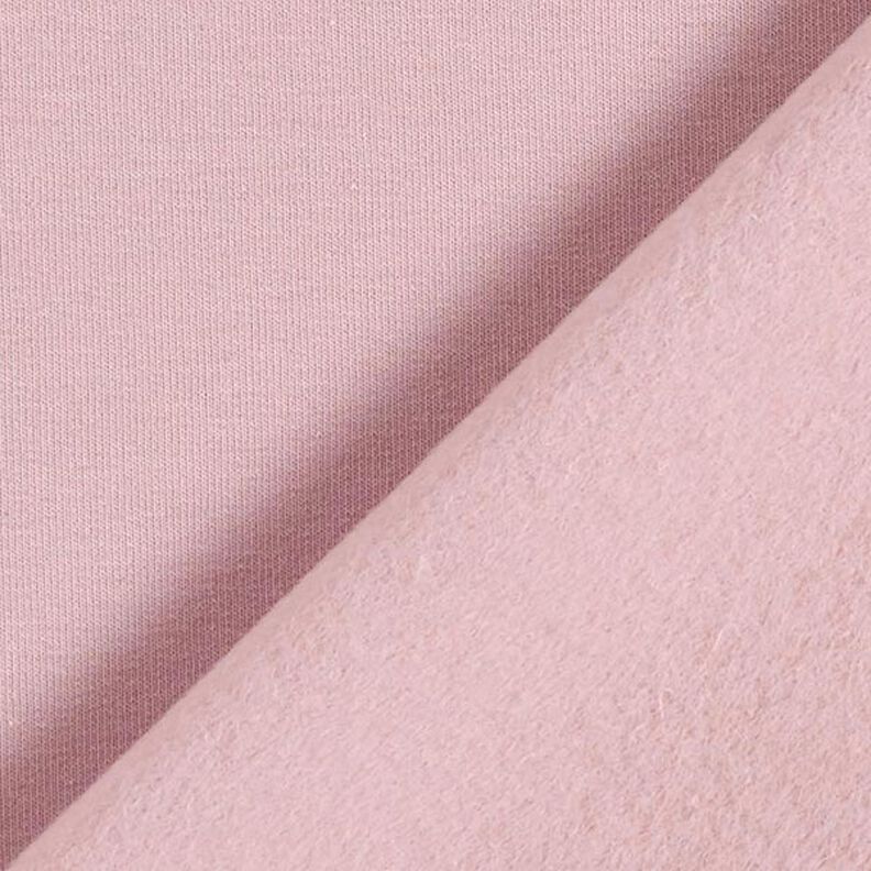 Light Cotton Sweatshirt Fabric Plain – light dusky pink,  image number 5