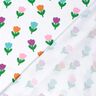 Cotton Jersey stylised tulips – white/red lilac,  thumbnail number 4