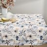 Decor Fabric Half Panama Large Flowers – almond/blue,  thumbnail number 8