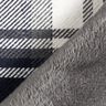 Coat fabric with checked fur backing – midnight blue/slate grey,  thumbnail number 4