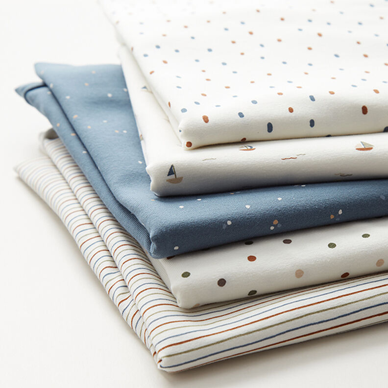 Cotton Jersey colourful dots – offwhite,  image number 5