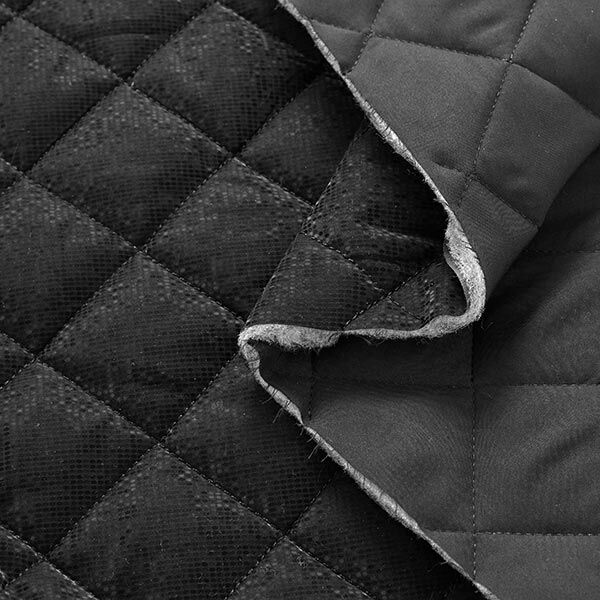Diamond Quilted Fabric – black,  image number 3