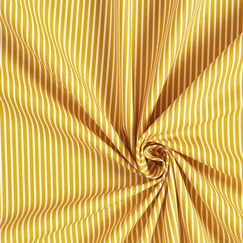 Cotton Poplin Stripes – mustard/white,  image number 3