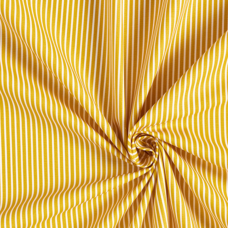 Cotton Poplin Stripes – mustard/white, image number 3