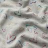 Alpine Fleece Glitter hearts Foil Print – light grey,  thumbnail number 2