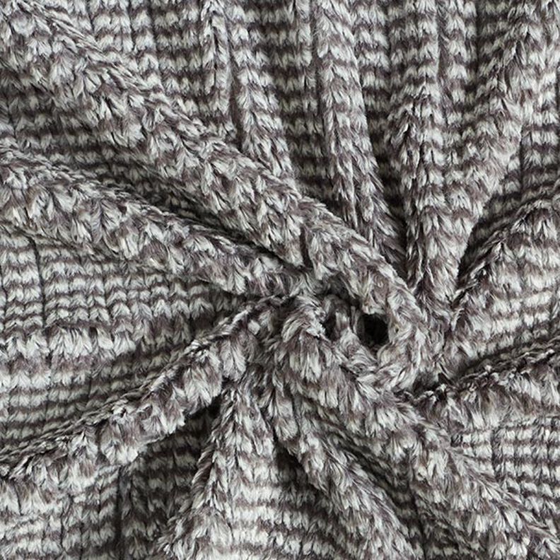 Chunky Knit-Look Faux Fur – grey,  image number 3