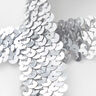 Elastic sequin trim [30 mm] – silver,  thumbnail number 2