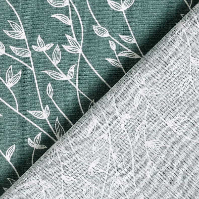 Cotton Poplin Leafy Vines – blue spruce,  image number 4
