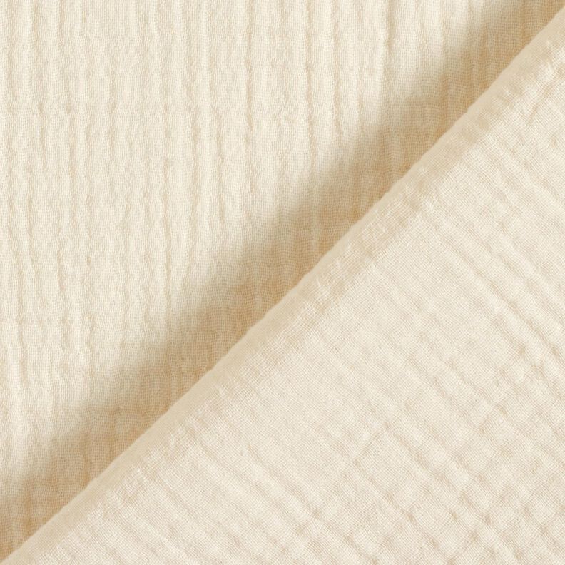 GOTS Unbleached muslin/double crinkle woven fabric | Tula – natural,  image number 3