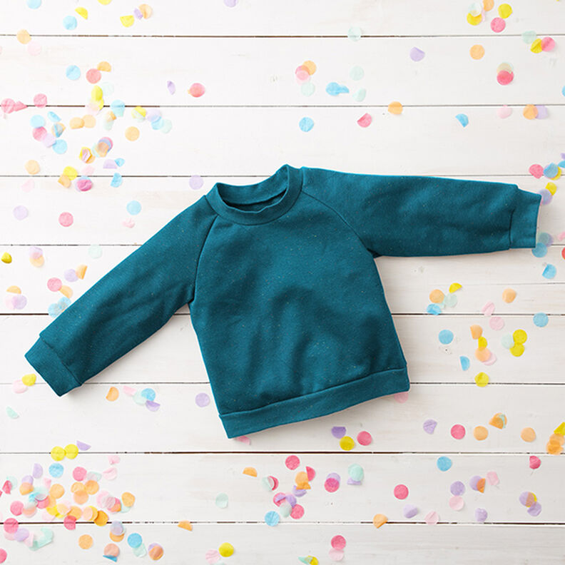 Comfy Sweatshirt Colourful Sprinkles – petrol,  image number 6