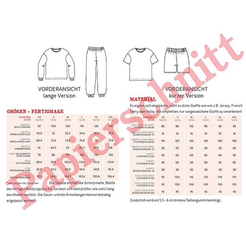 FRAU TRIXI Sleep Set for Summer and Winter | Studio Schnittreif | XS-XXL,  image number 13