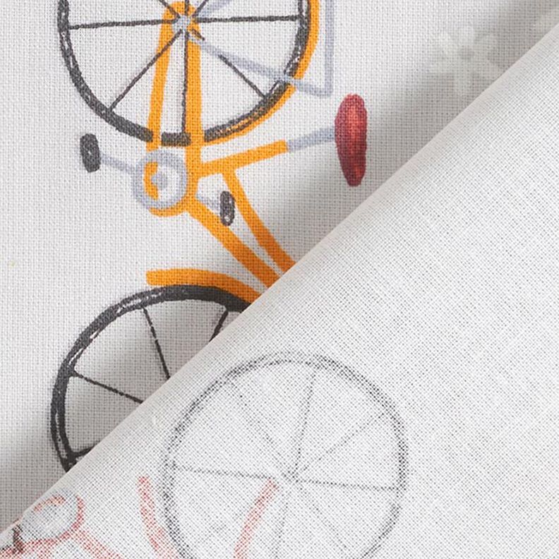 Cotton Cretonne Dutch bike – light orange/misty grey,  image number 4