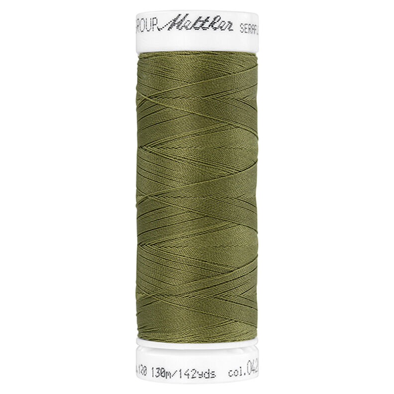 Seraflex Stretch Sewing Thread (0420) | 130 m | Mettler – olive,  image number 1