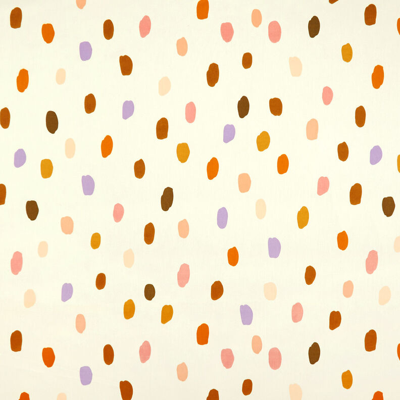 Polka dot cotton satin | Nerida Hansen – offwhite,  image number 1