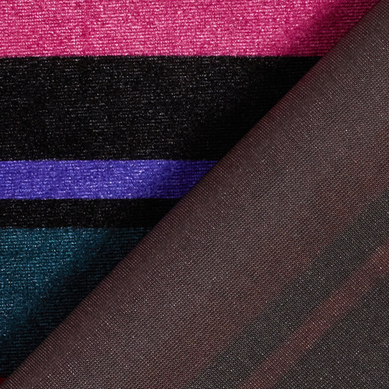 Block Stripes Stretch Velvet – black,  image number 4