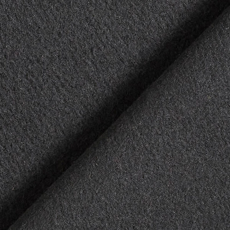 Plain Wool Blend Coating Fabric – black,  image number 3