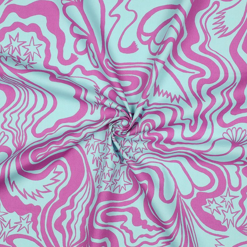 Cotton Poplin The Wanderer | Nerida Hansen – ice blue/purple,  image number 3
