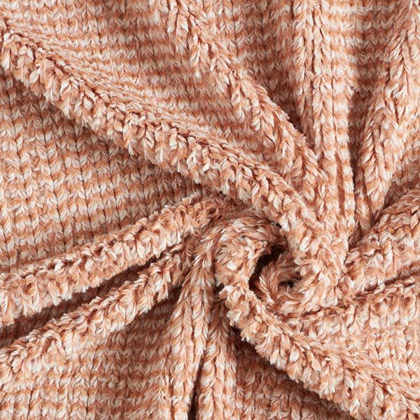 Chunky Knit-Look Faux Fur – apricot,  image number 3