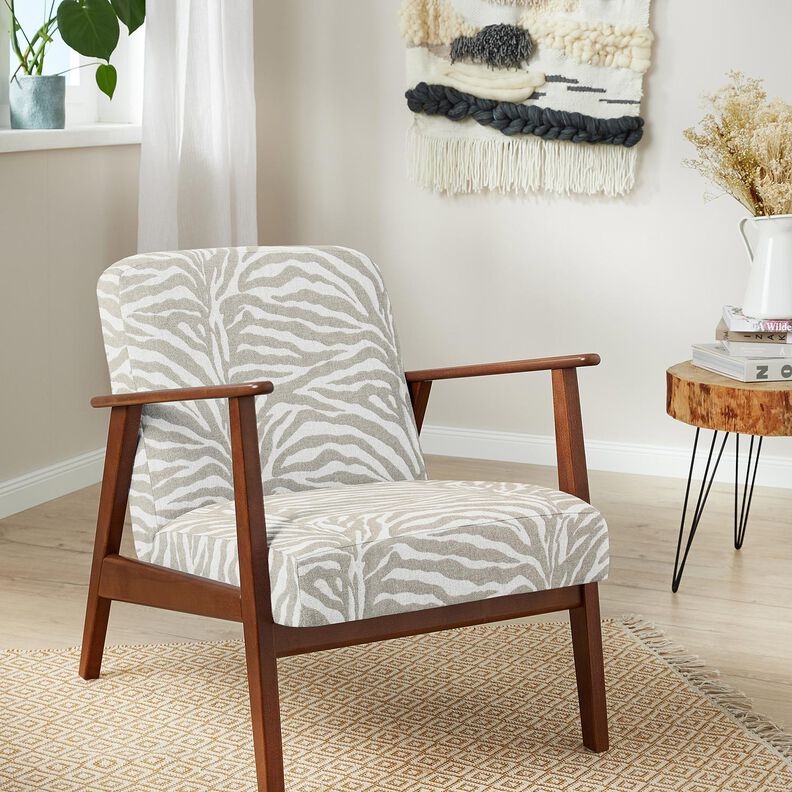 Upholstery Fabric Jacquard Zebra – anemone/natural, image number 7