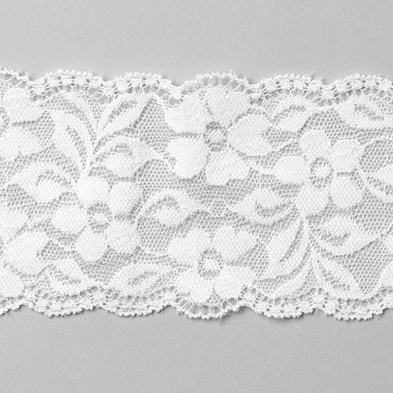 Stretch Lingerie Lace [60mm] - white,  image number 1