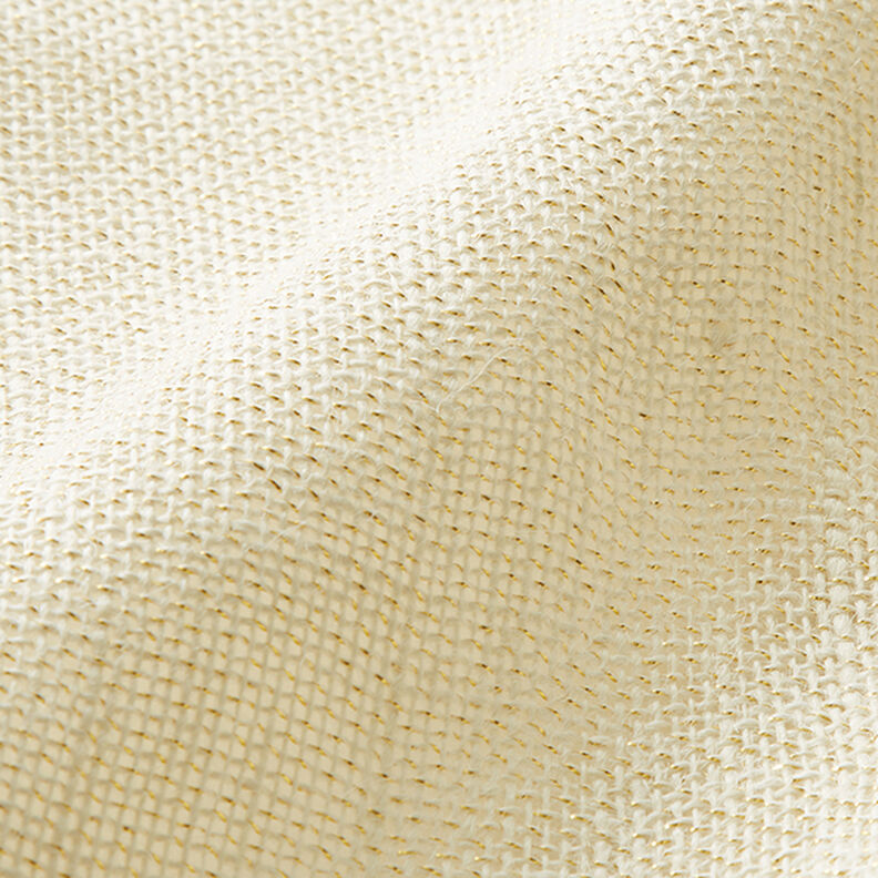 Decor Fabric Jute Lurex 150 cm – ivory/gold,  image number 3