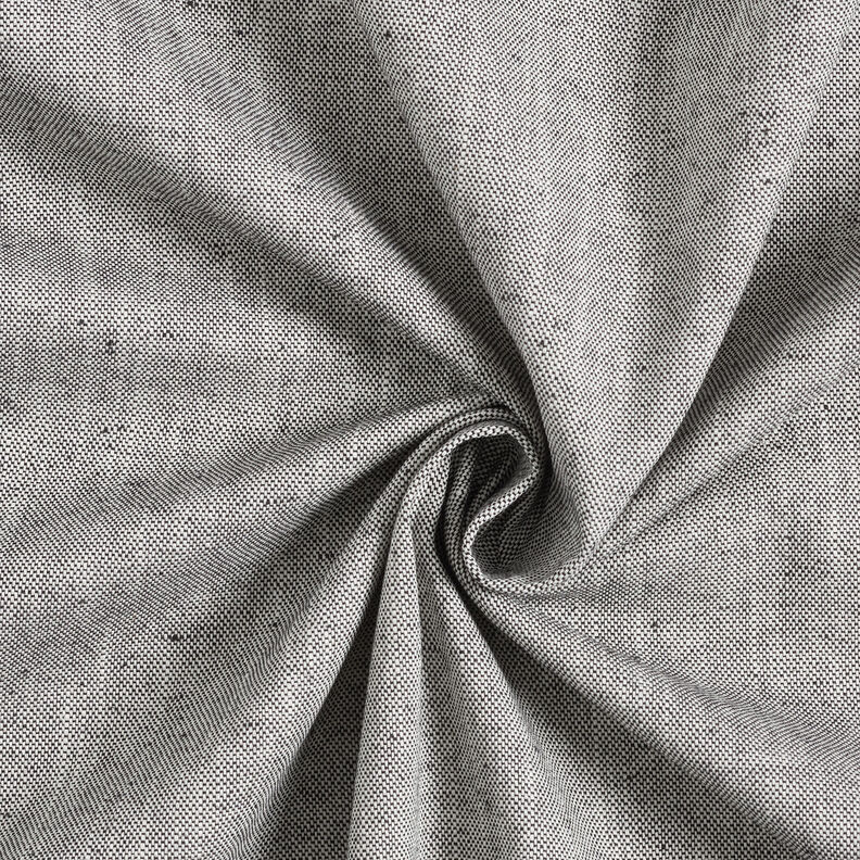 Decor Fabric Half Panama Subtle Texture – black/light beige,  image number 1