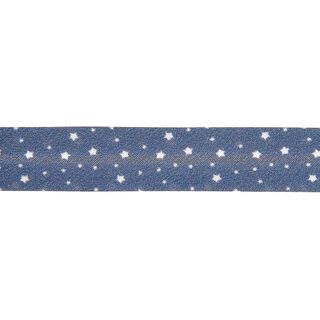 Bias binding Stars Organic cotton [20 mm] – navy blue, 