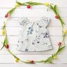 Double Gauze/Muslin Watercolor eucalyptus branches – offwhite/aqua blue,  thumbnail number 5