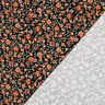 GOTS Cotton Jersey Autumn Flowers Digital Print – black/peach orange,  thumbnail number 3