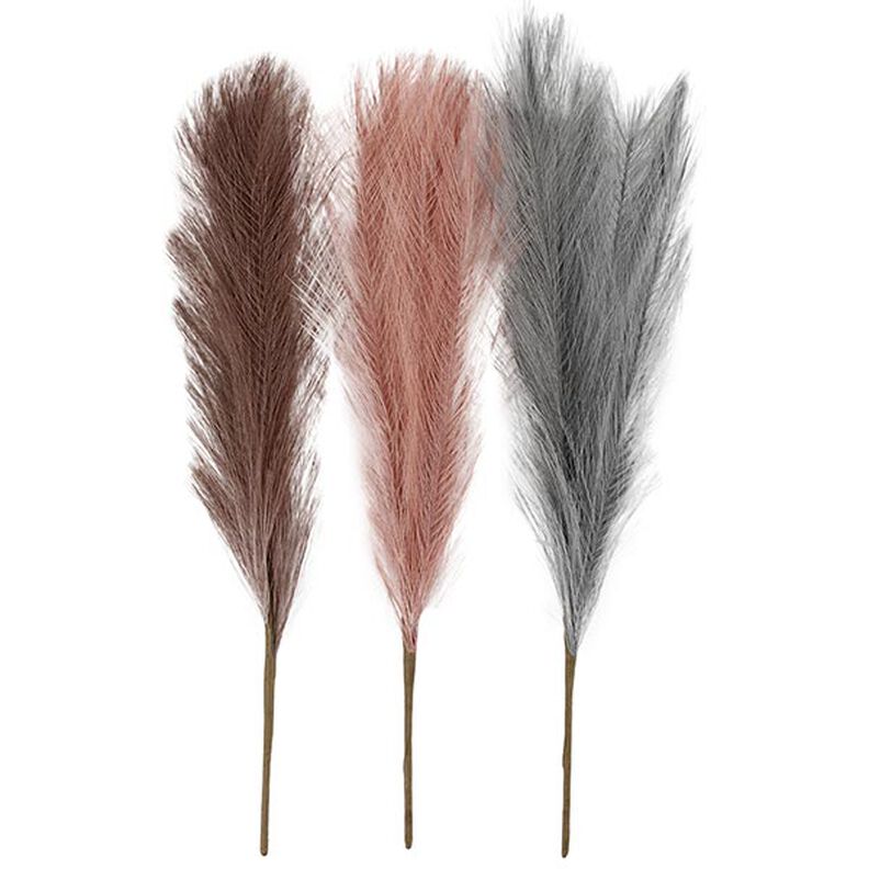 Pampas Grass, 50cm [3pieces] – dusky pink/grey,  image number 1