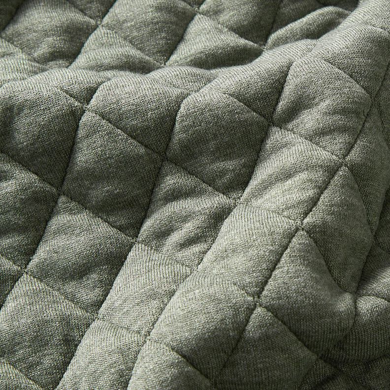 Quilted jersey diamonds – dark pine,  image number 2