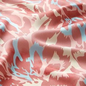 Satin crepe abstract petals – dusky pink/cream, 