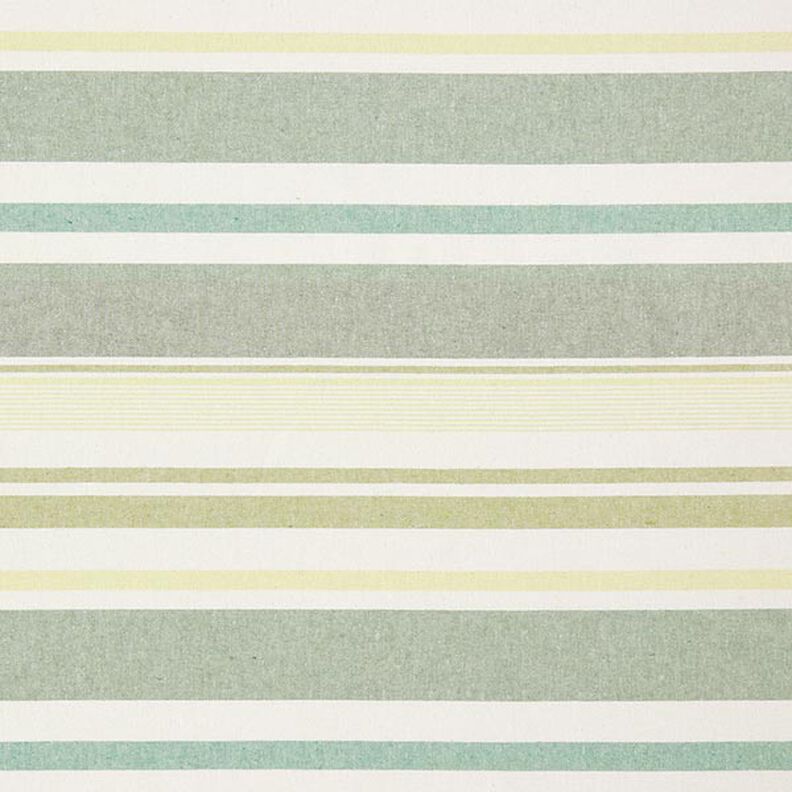 Decor Fabric Half Panama Colourful Stripe Mix Recycled – green,  image number 1