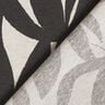 Decor Fabric Half Panama plain leaves – black/natural,  thumbnail number 4