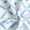 Decor Fabric Cotton Twill elegant diamonds  – white/blue,  thumbnail number 3