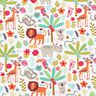 Cotton poplin cockatoo, lion, sloth and co. – white,  thumbnail number 1