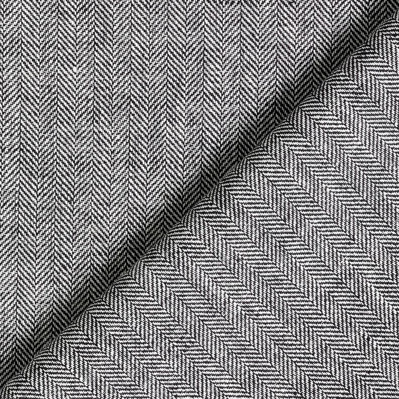 Herringbone Linen Cotton Blend – black,  image number 4