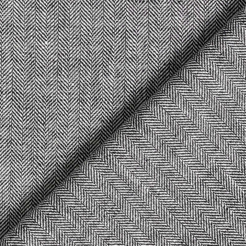 Herringbone Linen Cotton Blend – black, image number 4