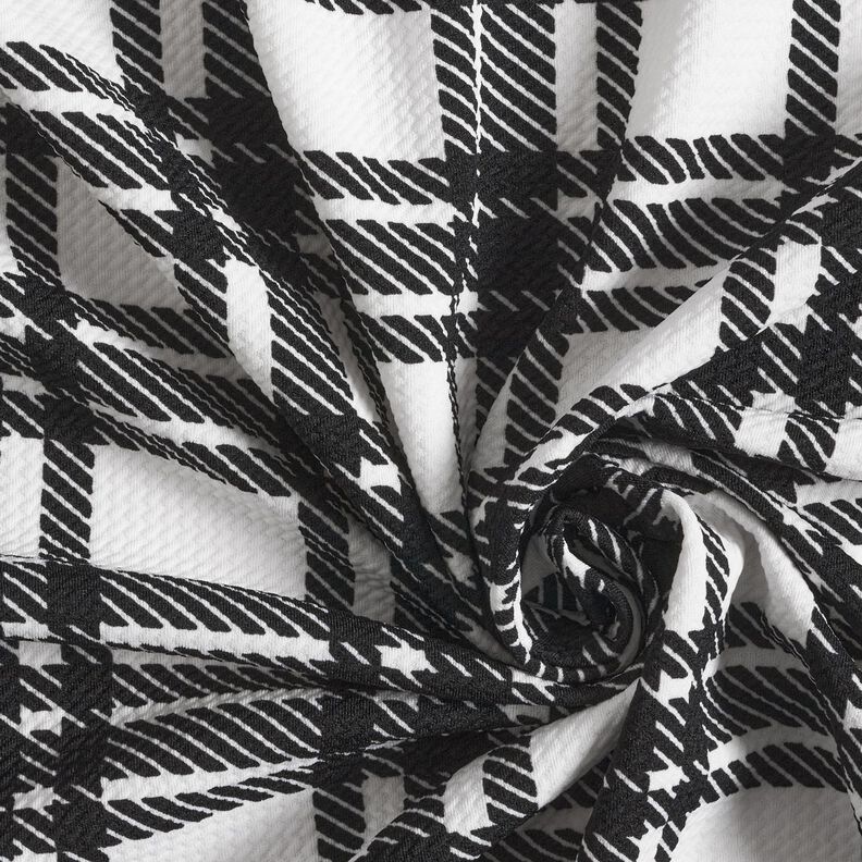 Knitted jacquard check structure – black/white,  image number 3