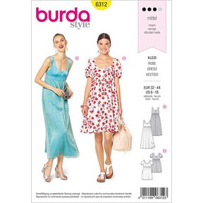 Dress, Burda 6312 | 32 - 44, 
