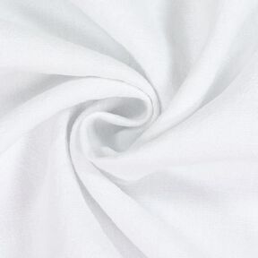 Linen fabric ramie mix stonewashed, heavy quality – white, 