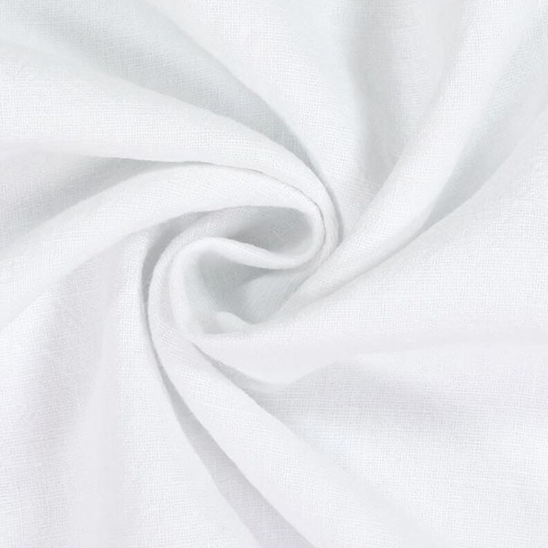 Linen fabric ramie mix stonewashed, heavy quality – white,  image number 2
