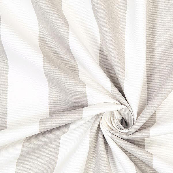 Stripes Cotton Twill 1 – light grey/white,  image number 2