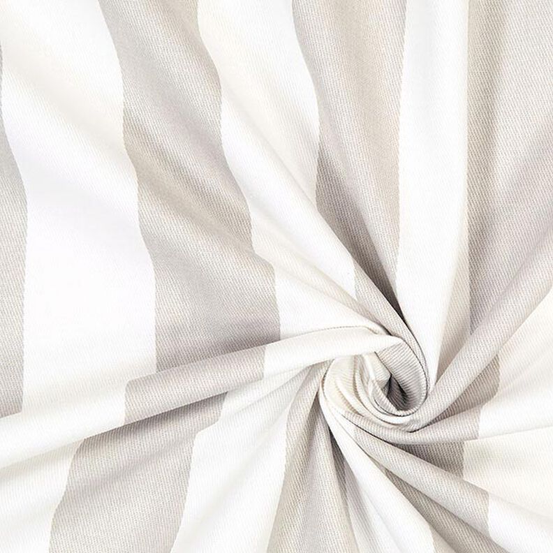 Stripes Cotton Twill 1 – light grey/white,  image number 2
