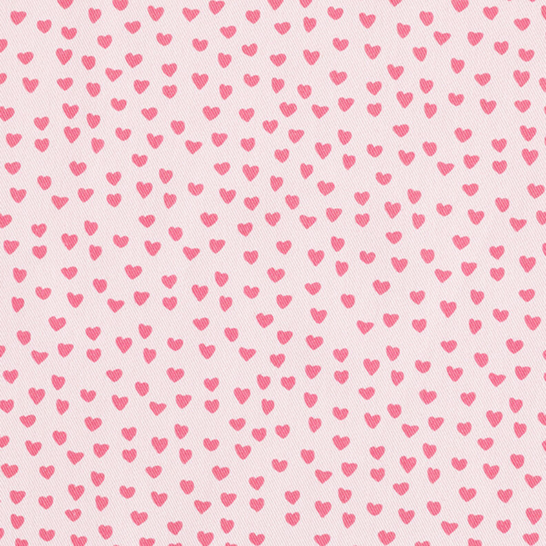 Decorative cotton twill fabric, mini hearts – light pink,  image number 1