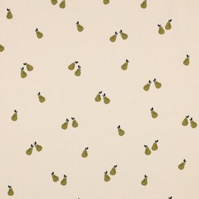 GOTS Cotton Jersey Pears | Poppy Fabrics – light beige/light olive, 