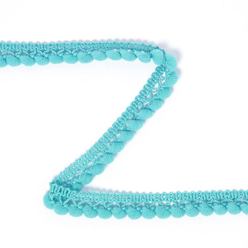 Pompom Trim [10mm] - aqua blue,  image number 1