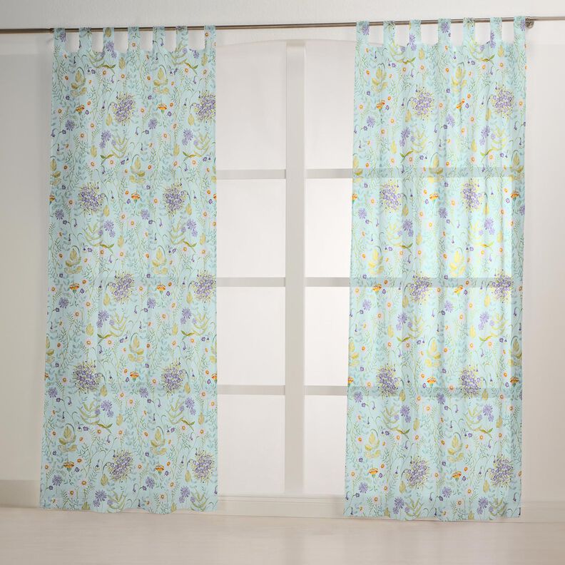 Cotton Poplin wildflowers – pale mint/lavender,  image number 8