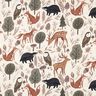 Brushed Sweatshirt Fabric animals in the wood Digital Print | Poppy Fabrics – offwhite,  thumbnail number 1